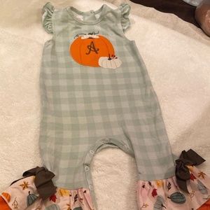 Ricrack And Ruffles  romper A mono 12 months